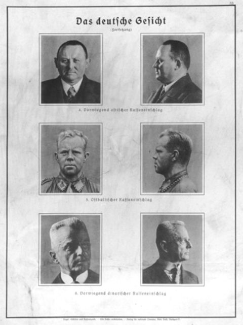 Eugenics poster entitled -The German Face